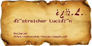 Östreicher Lucián névjegykártya